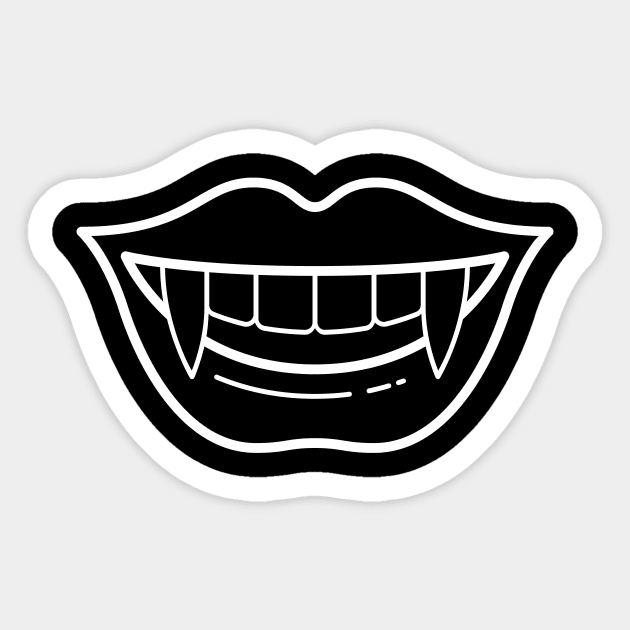 Mask Lips Simple and sweet vampire Sticker by Ken Adams Store